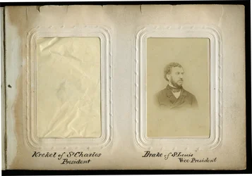 Missouri Constitutional Convention of 1865 Album Page with Charles D. Drake